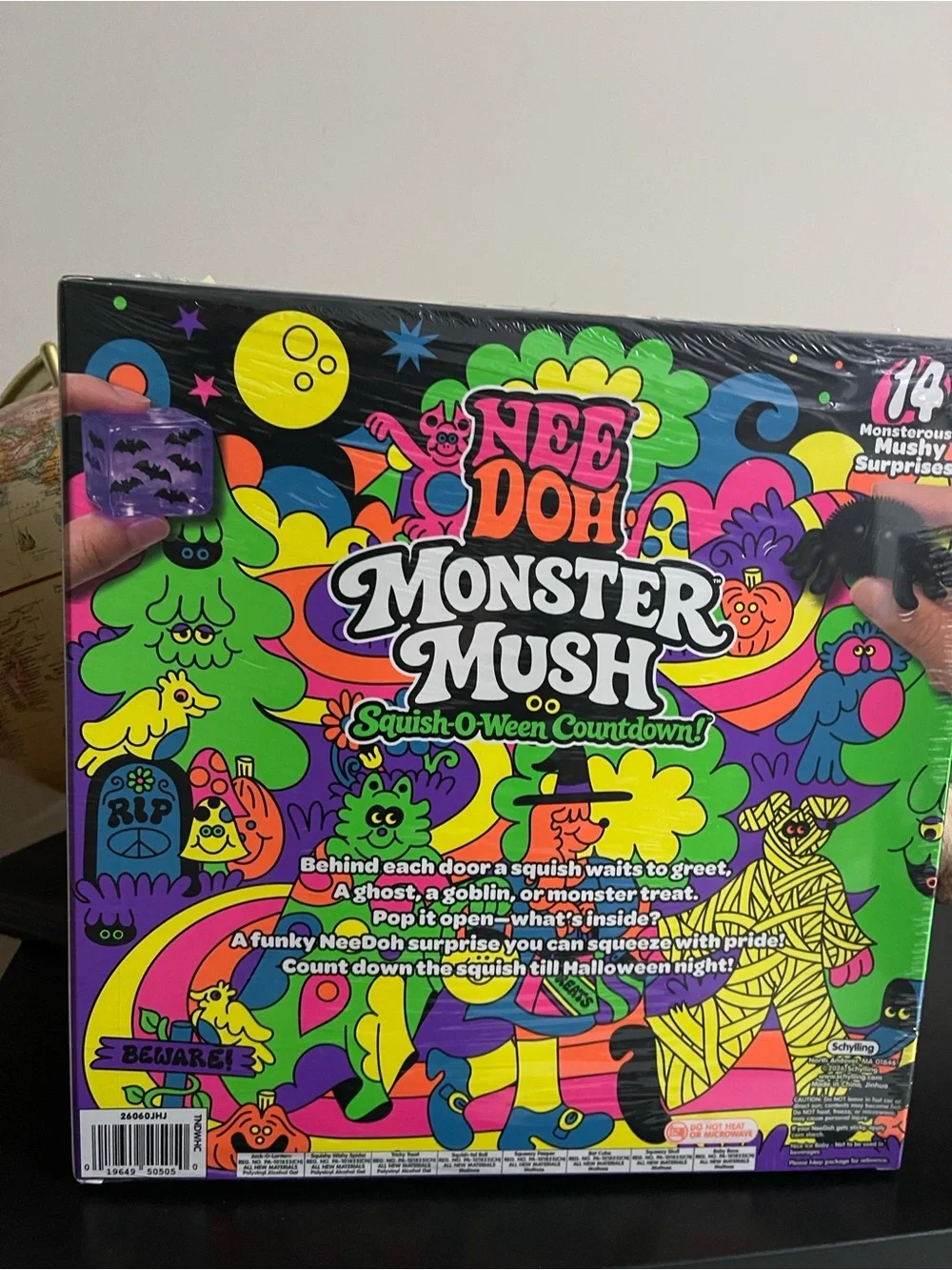 Viral Authentic NeeDoh Monster Mush Squish-O-Ween Countdown Calendar 🧡👻💚🎃💜